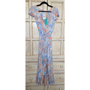 Women's Tiare Hawaii Tie-Dye Maxi Dress S Blue Orange